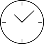 outline of an analogue clock