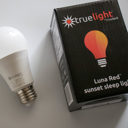 TrueLight Luna Red Sunset Light Bulb and Box