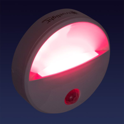 TrueLight Portable Nightlight illuminating non-blue light emitting red light
