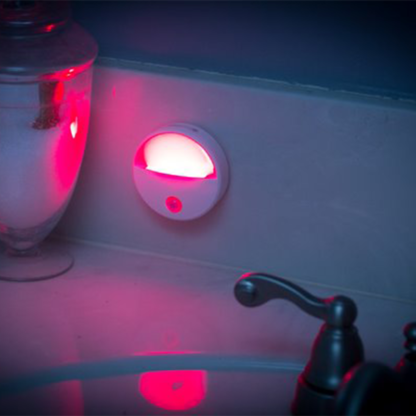 TrueLight Portable Nightlight wall mount by bathroom sink
