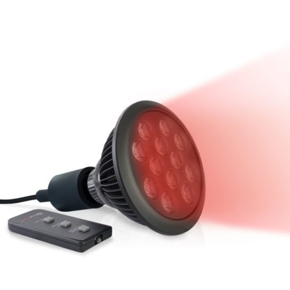 TrueLight Energy Scarlet Lux Bulb with Remote Shining Red Light